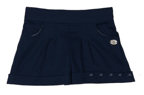 Dark Blue Cotton Shorts