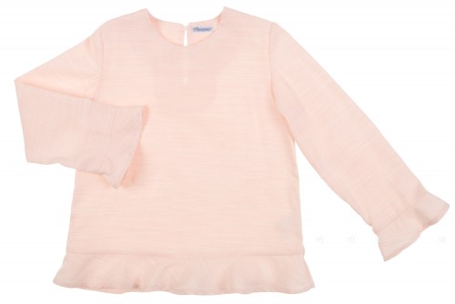Pale Pink Blouse with Frills