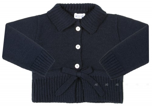 Navy knitted cardigan