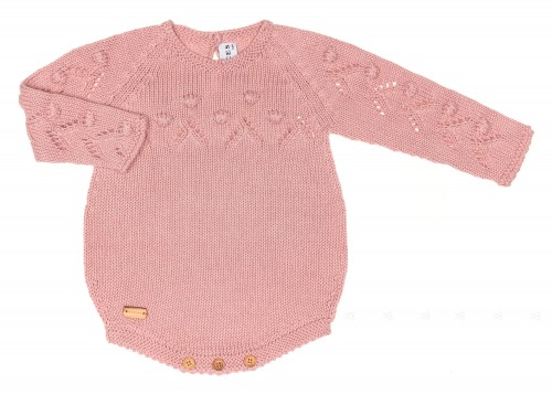 Baby Pale Pink Tassel & Braid Knitted Shortie