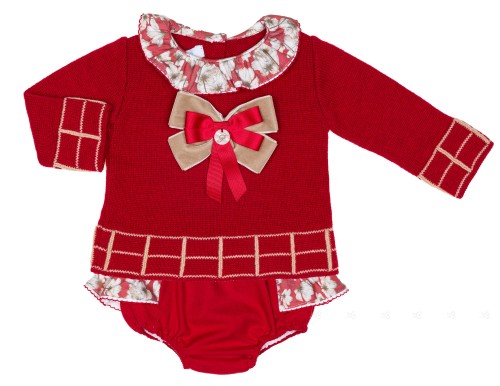 Baby Girls Red 2 Piece Shorts Set 