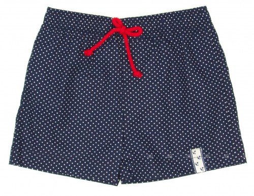 Blue & White Polka Dot Swim Shorts