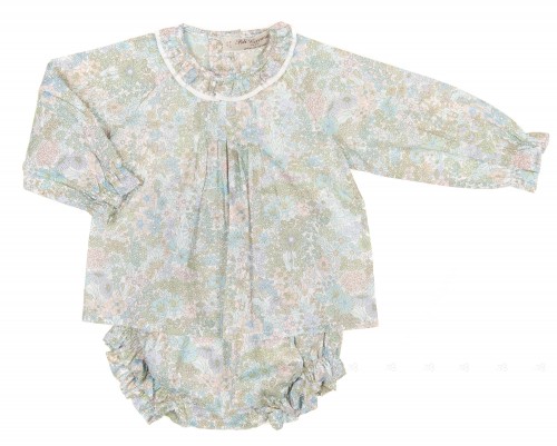 Baby Mint Liberty & Knitted 3 Piece Set 