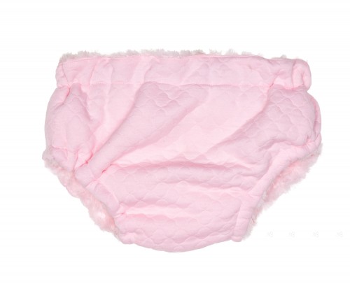 Baby Pink Quilted & Plush Reversible Shorts