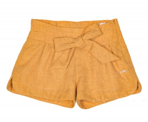Girls Ochre Shorts With Bow