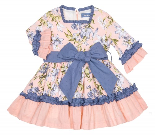 Pink & Blue Floral Dress 