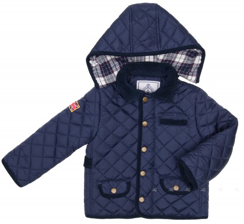 Boys Blue Quilted Jacket