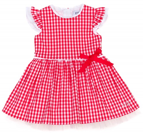 Baby Girls Red & White Gingham Dress