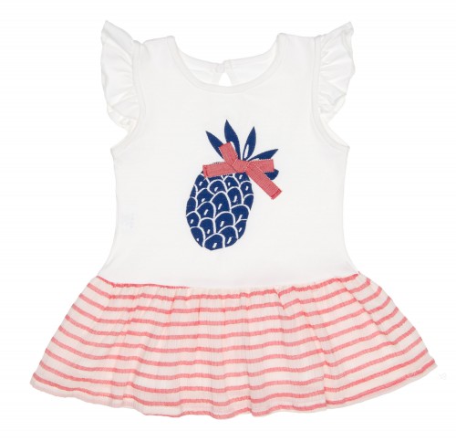 Ivory & Red Pineapple Dress