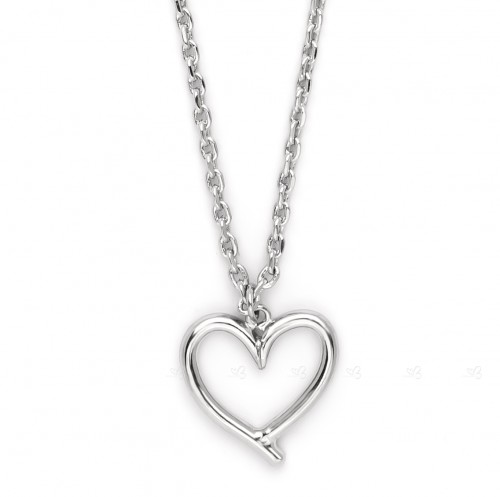 Missbaby Necklace with Silver Plated Chain & Heart Pendant