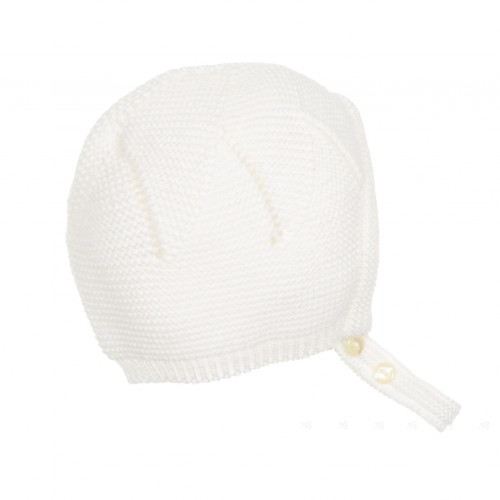 Baby Ivory Knitted Bonnet 