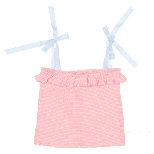 Girls Pink & Blue Beach Cover-Up Blouse