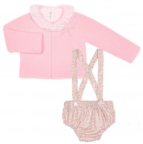 Baby Girls Pink 3 Piece Shorts Set 