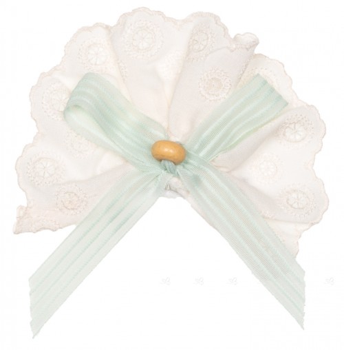 Girls Green & Ivory Lace Hairclip