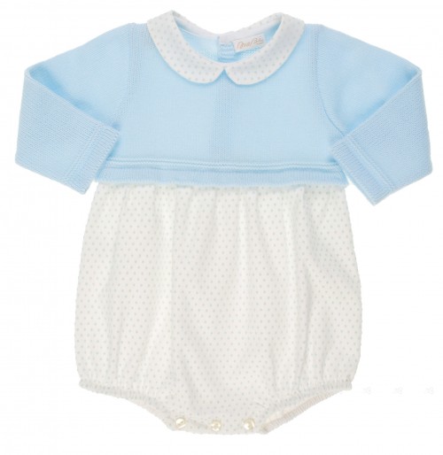 Blue knitted baby shortie