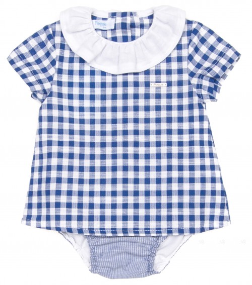 Baby Boys Blue Checked Shirt & Striped Shorts Set 