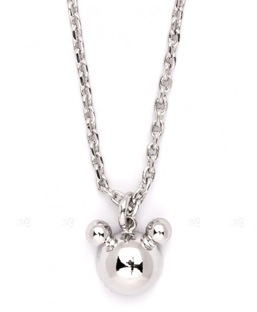 Missbaby Silver Plated Necklace with Chain & Bear Pendant