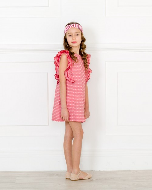 Girls Red & White Polka Dot Dress Outfit