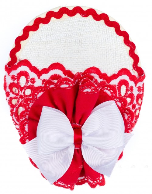 Girls Red & White Headdress