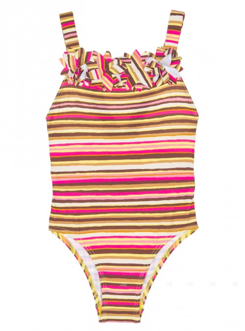 Colourful Striped Swimsuit