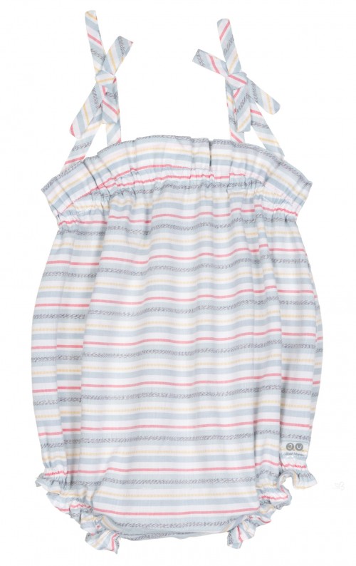 Baby Blue & Red Striped Shortie