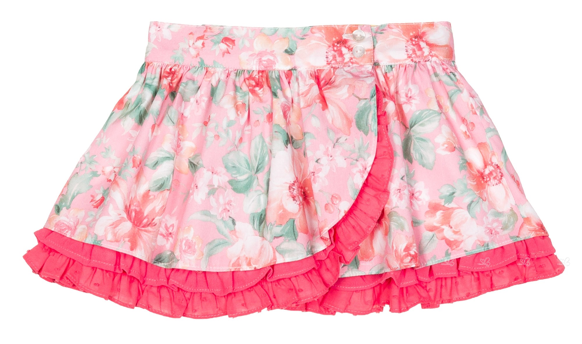Dolce Petit Girls Coral Pink Top & Skirt Set | Missbaby