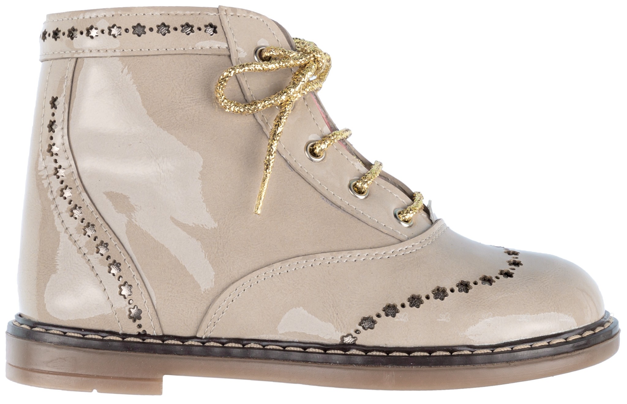Diverkids Girls Ivory Patent Leather Boots | Missbaby