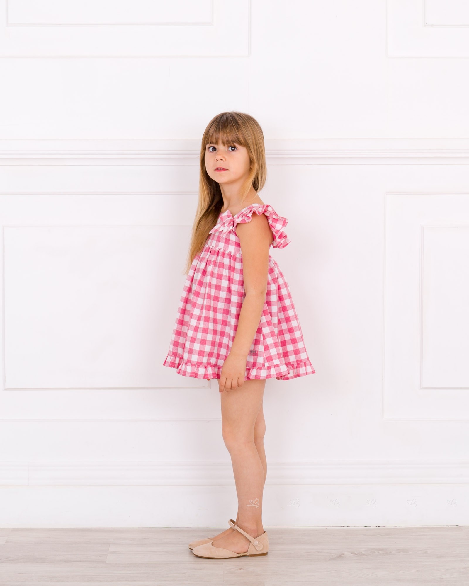Girls Red & White Gingham Dress Outfit | Missbaby