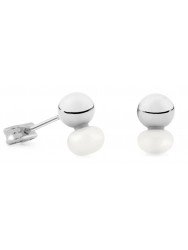Silver & Pearl Small Earrings