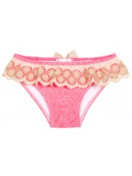 Baby Girls Coral Pink Frill Bikini Bottoms
