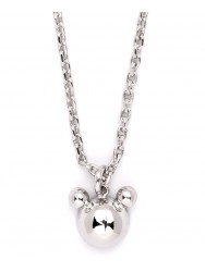 Silver Plated Necklace with Chain & Bear Pendant