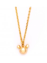 Gold Plated Necklace with Chain & Bear Pendant