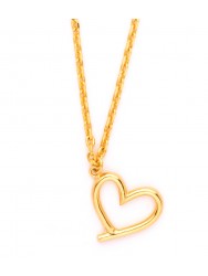 Necklace with Gold Plated Chain & Heart Pendant