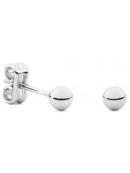 Silver Small Round Earrings 4mm