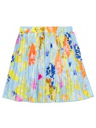 Girls Colourful Floral Pleated Skirt