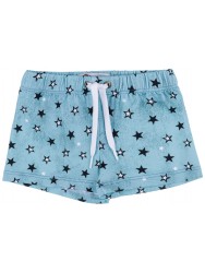 Boys Aqua Green Star Print Swim Shorts