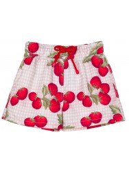 Boys Red Strawberry Print Swimsuit