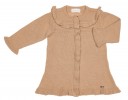 Baby Girls Beige Knitted Pram Coat & Bonnet Set 