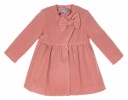 Girls Dusky Pink Coat with Bow