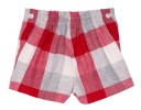 Baby Boys Gray Shirt & Red Checked Shorts Set