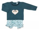 Baby Blue Knitted Sweater & Floral Short