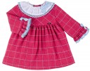 Baby Girls Red Plaid 3 Piece Dress Set