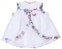 Baby Girls White Floral Print 3 Piece Dress Set