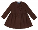 Girls Chocolate Coat With Bow