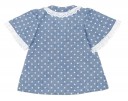 Girls Blue & White Star Print Denim Dress
