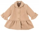 Beige Coat with Bow Details