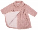 Dusky Pink Knitted & Synthetic Fur Coat