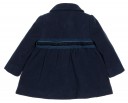 Baby Girls Navy Blue Coat & Velvet Bows