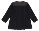 Girls Grey Coat with Lurex & Pleated Back
