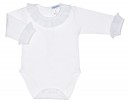 Baby White Cotton Shortie With Pleated Collar & Cuffs